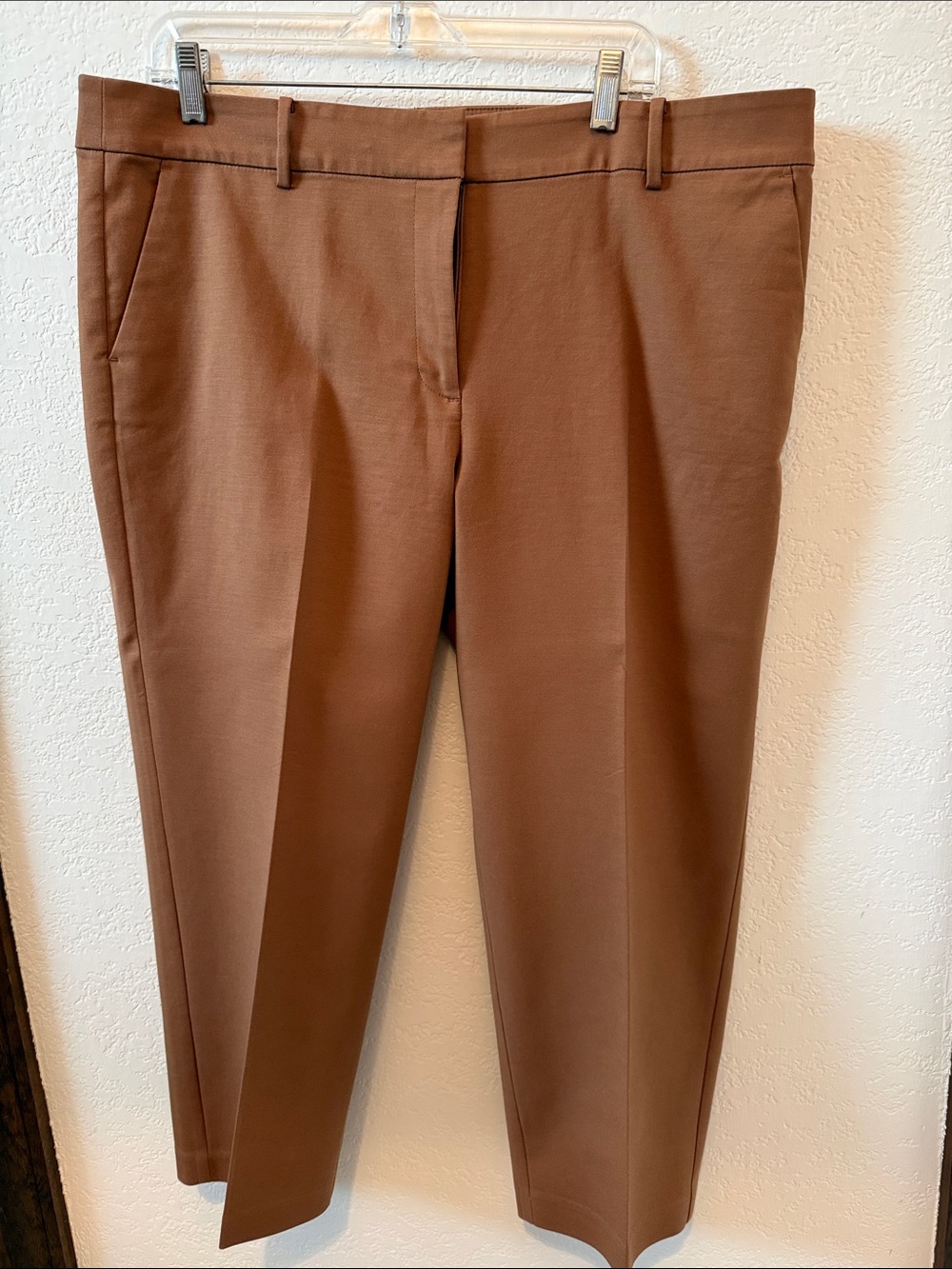 LOFT The Riviera Slim Women’s Cropped Dress Pants in Brown - Curvy fit